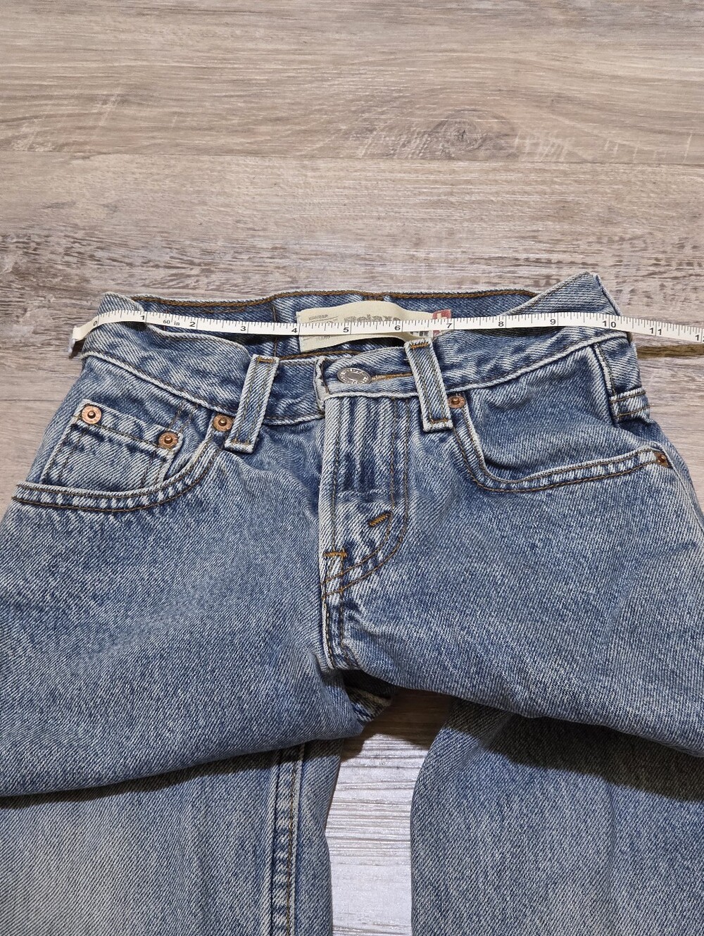 VTG Levis 550 Straight-Leg Med/Light Wash Jeans Boys 9 Slim - Picture 9 of 12